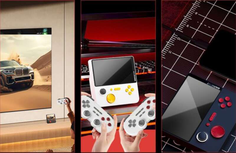 2024 Nieuwe draagbare spelconsole 2-in-1 met tv Klassieke nostalgische esports Groot scherm 5-inch pc Dubbel_voghion.com