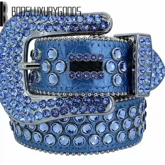 Ceinture BB de haute qualité strass bling MICHAEL femme hommes ceintures de créateur KOR cadeau d'anniversaire SACS À MAIN cintura uomo bleu_voghion.com