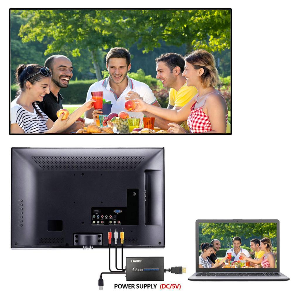 HDMI zu AV S-Video CVBS Video Konverter HDMI zu SVIDEO+S VIDEO Switcher Adapter HD 3RCA PAL/NTSC Schalter für TV PC Blue-Ray DVD_voghion.com