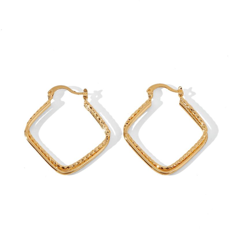 1 Pair Basic Modern Classic Style C U Shape Geometric Plating Copper Earrings Ear Studs_voghion.com