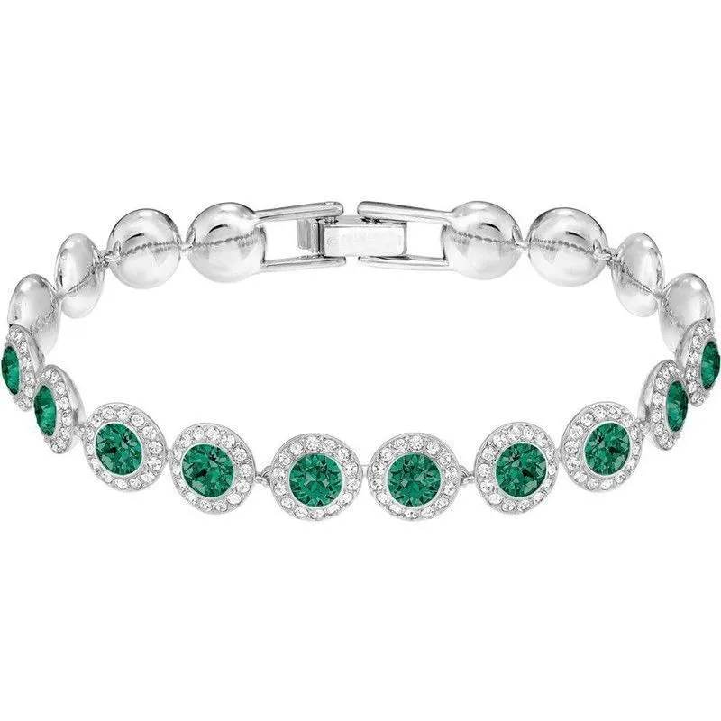Conjunto de pendientes y pulsera con cadena dorada cristal austriaco_voghion.com