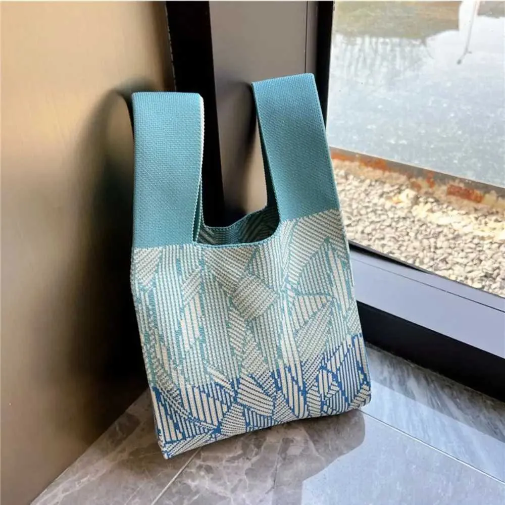 Sac à main tricoté à la main avec nœud, mini sac à main réutilisable, chaud, pour fille, nouveau sac de courses Fi Y241106_voghion.com