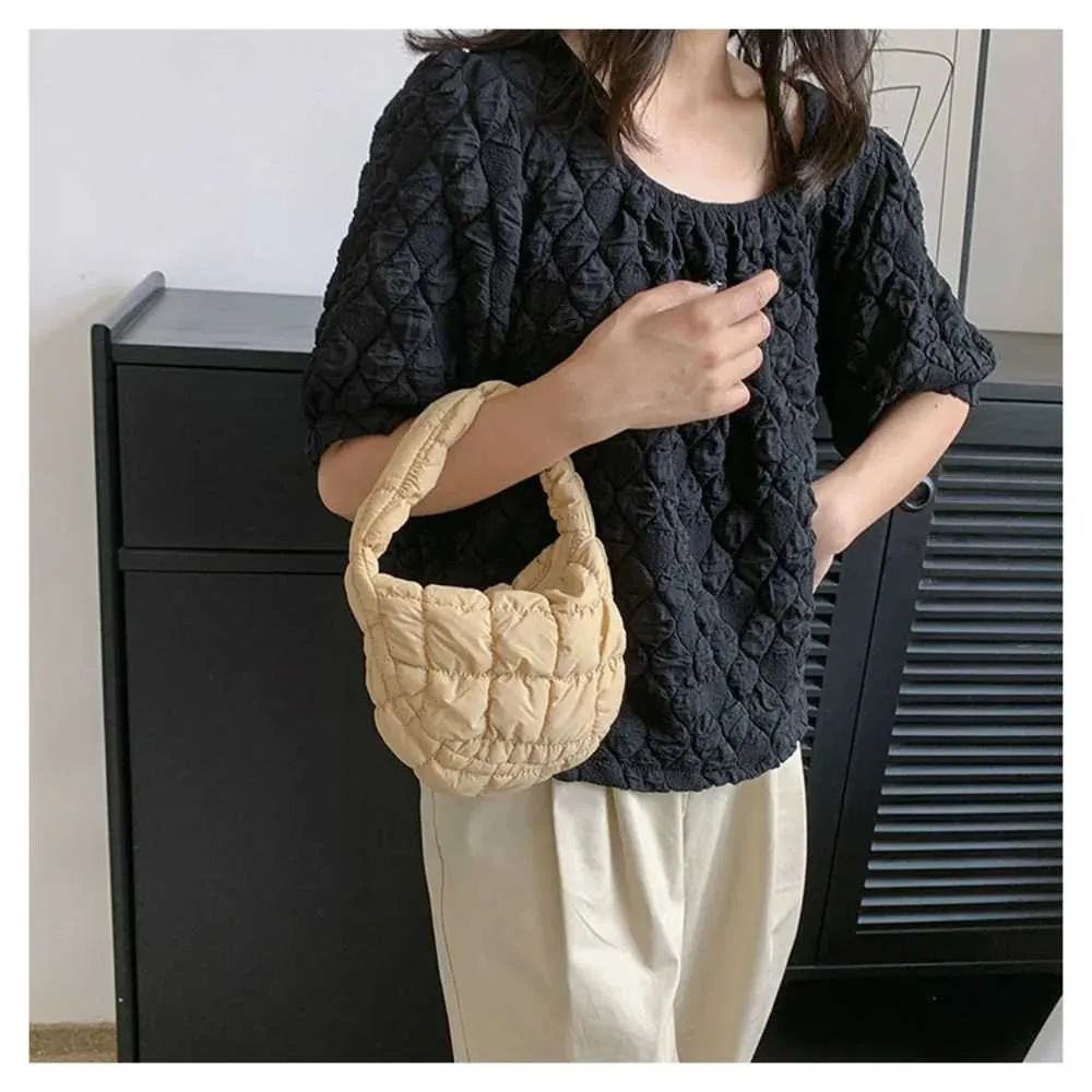 Quilted Shoulder Bag For Women Puffy Dumpling Handbag Fashion_voghion.com