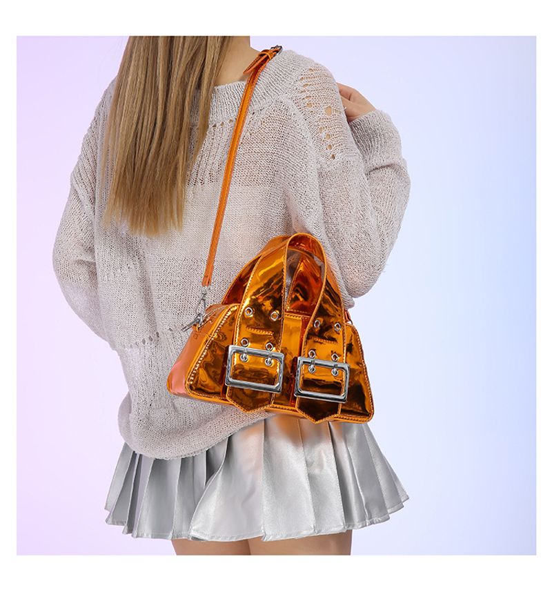 Damen 2024 Neue supermodische tragbare kleine quadratische Tasche Koreanische Ausgabe glänzende Premium strukturierte_voghion.com