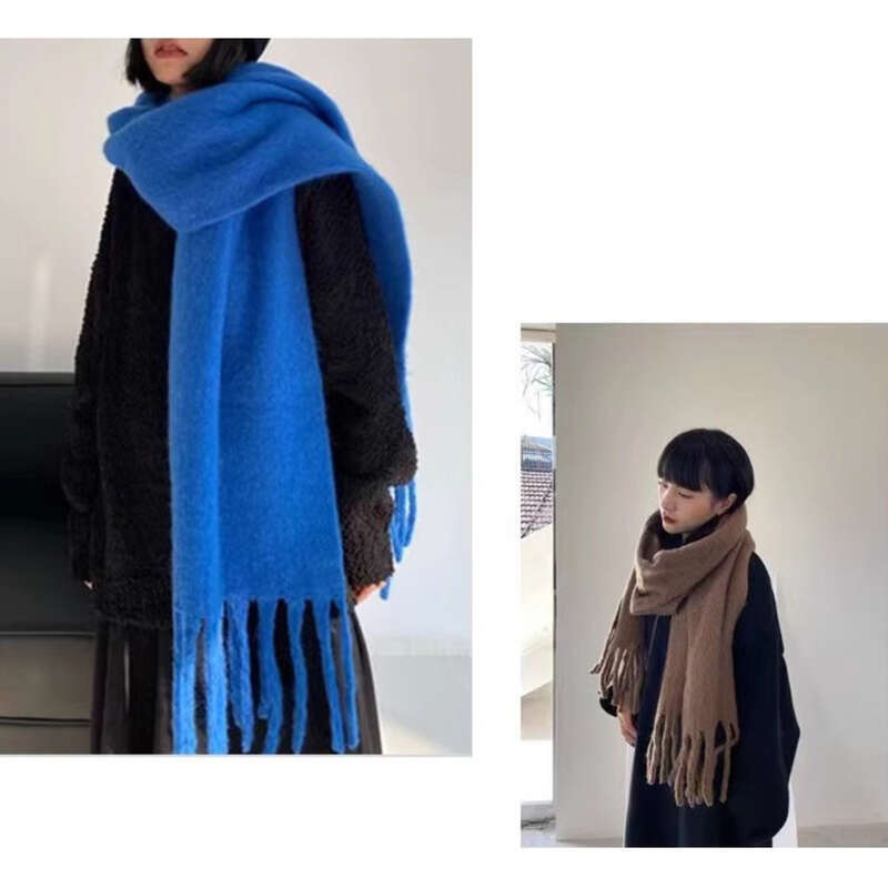 Sciarpa in mohair morbida e calda per donna e uomo invernale_voghion.com