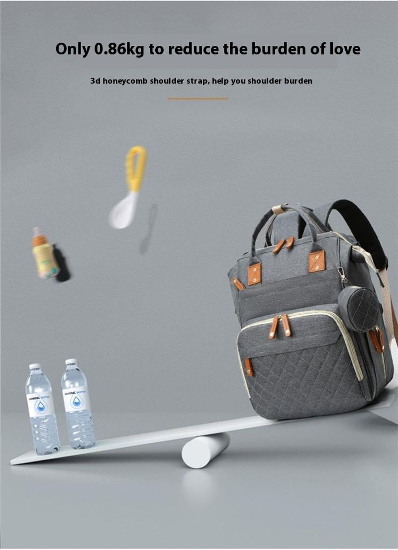 Neue tragbare Wickeltasche für Mutter und Baby mit großem Fassungsvermögen, kann als Umhängetasche bedruckt werden_voghion.com
