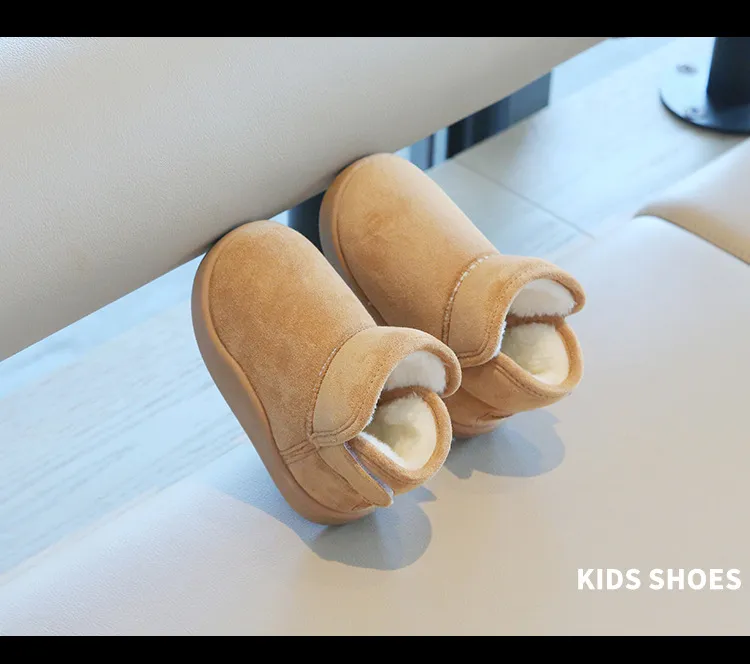 Baby Girls Boys Snow Children Winter Kids Outdoor Plush Cotton-padded Cutefeet Soft-Soled Non-slip Infant Toddler Boots_desvips.com