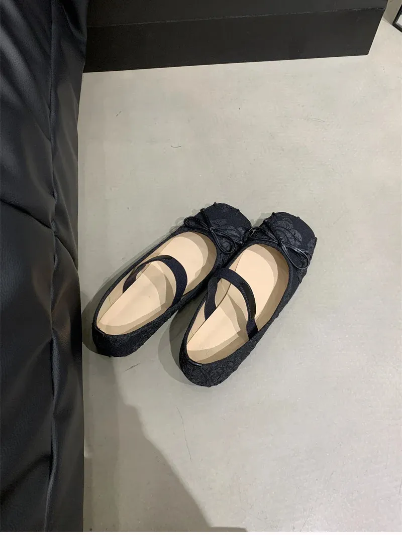 Ballerine da donna con nodo a farfalla, alla moda, basse, con suola morbida, comode, da donna, ballerine 240627_voghion.com