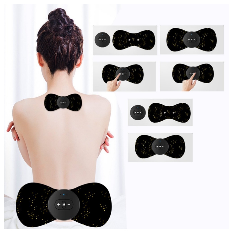 EMS Wireless Remote Control Cervical Massage Stimulator Portatile USB Elettrico Collo Schiena Massaggiatore Muscolare Sollievo Dal Dolore_voghion.com