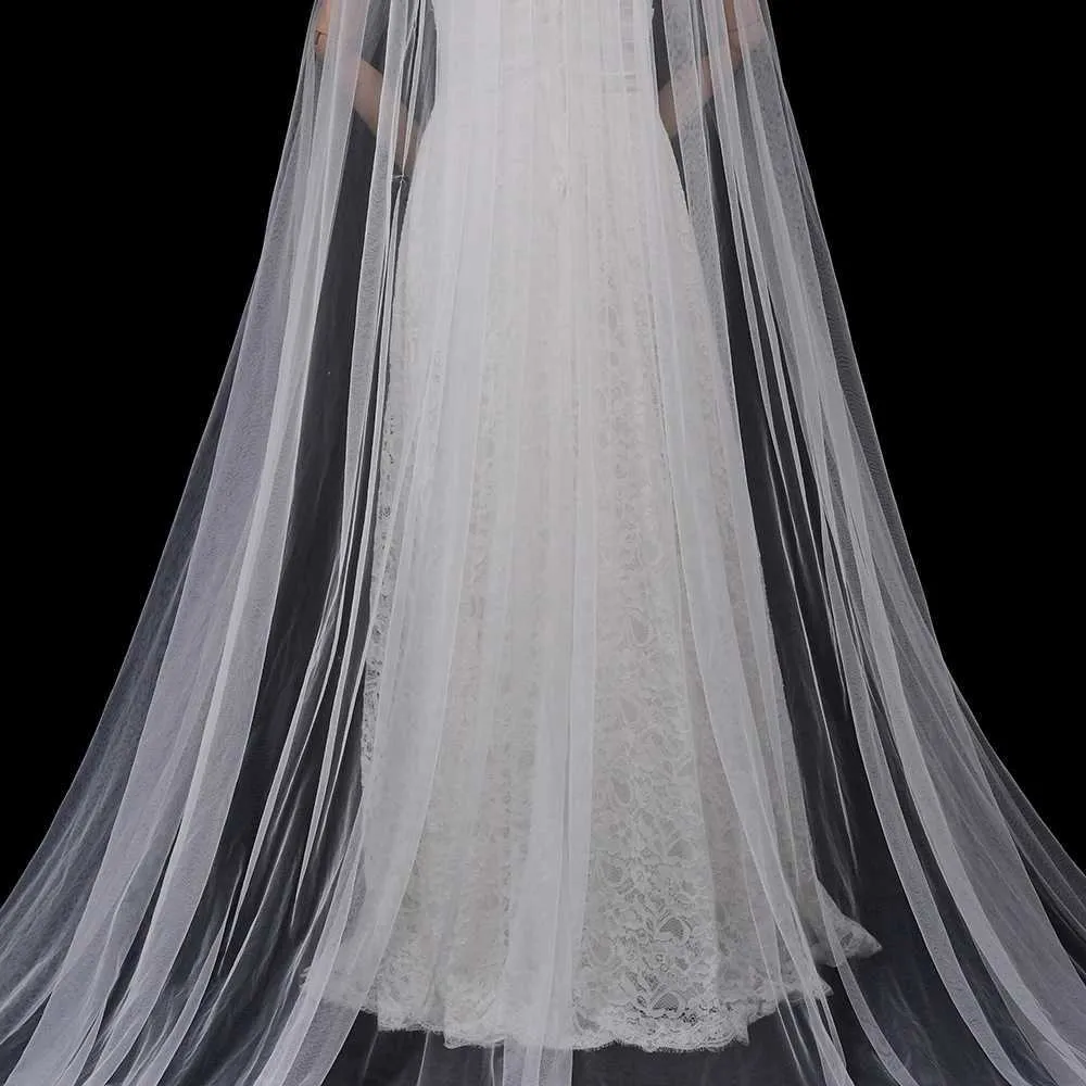 Gioielli per capelli Donna VG28 Mantello elegante Mantello Velo Semplice Bolero da sposa Morbido scialle in tulle Abito da sposa Accessori per_voghion.com