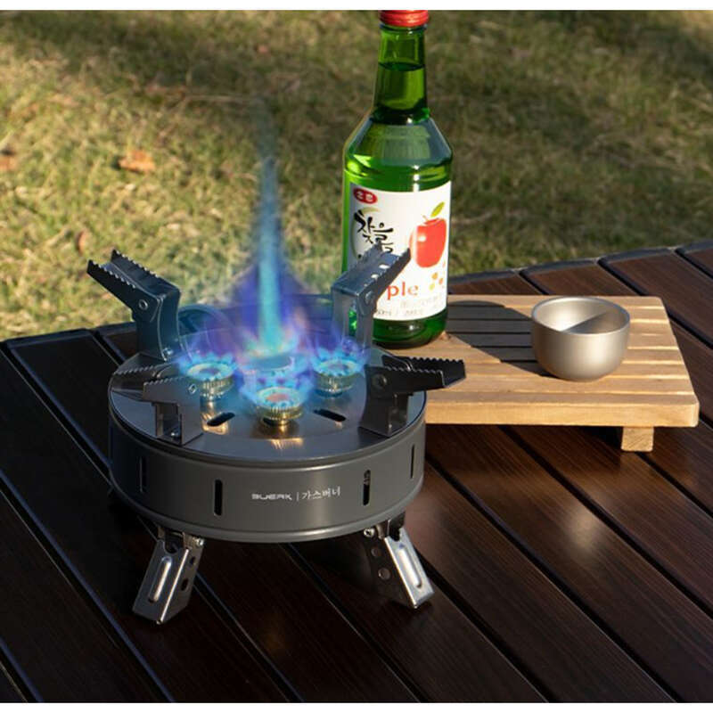 Portable Five-star Fierce Fire Card Stove, Picnic Hot Pot Head, Windproof Gas Stove For Outdoor Use_voghion.com