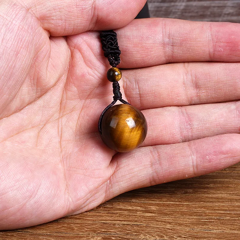 Kulonu kaklarotas ar dabisku 5A tīģera acs akmeni sievietēm, dabīgas pērlītes, Reiki enerģijas dziedināšanas vīriešiem, modes virvju ķēde_voghion.com