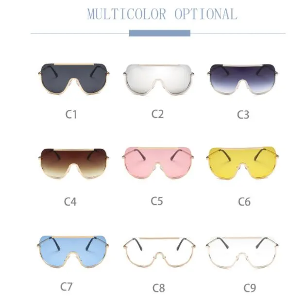 Gafas de sol grandes y brillantes para mujer 2018, nuevas gafas de sol cuadradas de gran tamaño con forma de G blanca, gafas de sol de marca de diseñador, gafas de sol de moda para mujer_voghion.com