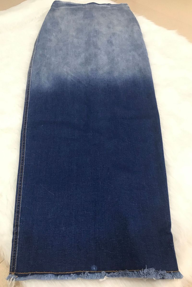 Damenbekleidung Mode Wer Schlitz Fransen Jeansrock_voghion.com