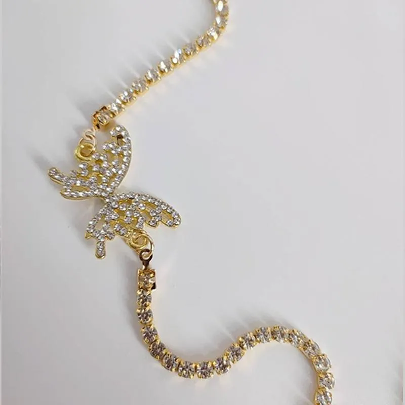 Collane con ciondolo Y2K Collana girocollo in cristallo a farfalla per donna Gioielli con ciondoli semplici in metallo alla moda Stile anni '90_voghion.com