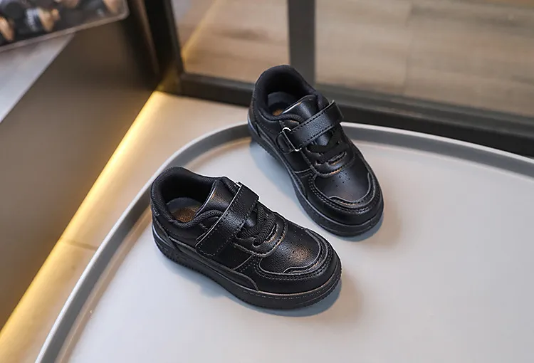 Students Tennis Sneakers Kids Spring Autumn Boys Girls Sports Happysteps Casual Board Leather Soft Soled Children White_desvips.com