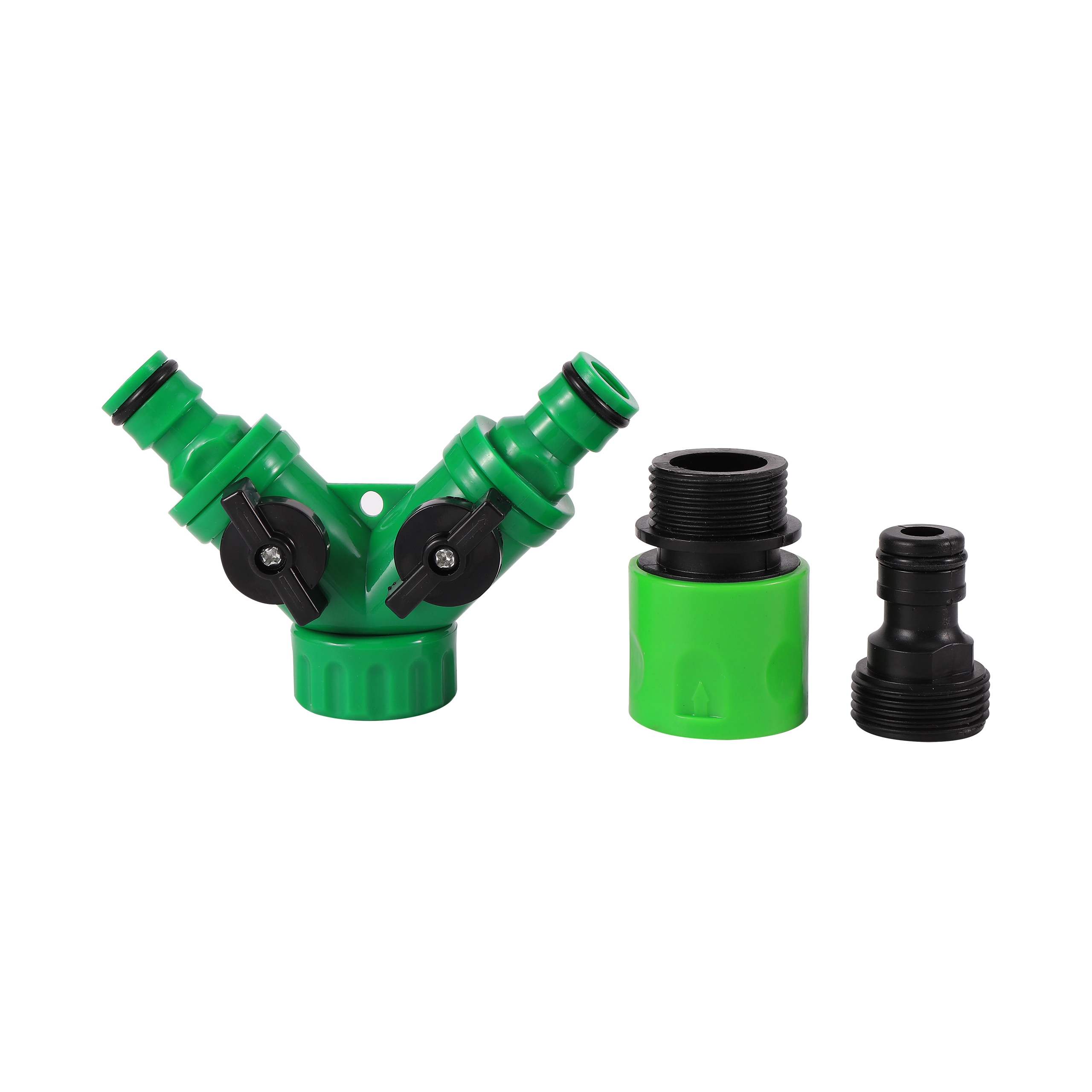 Irrigazione da giardino Distributore d'acqua a forma di Y Filettatura femmina da 1/2" e 3/4" Valvola dell'acqua a 2 vie Interruttore del regolatore dell'acqua del sistema di irrigazione_voghion.com