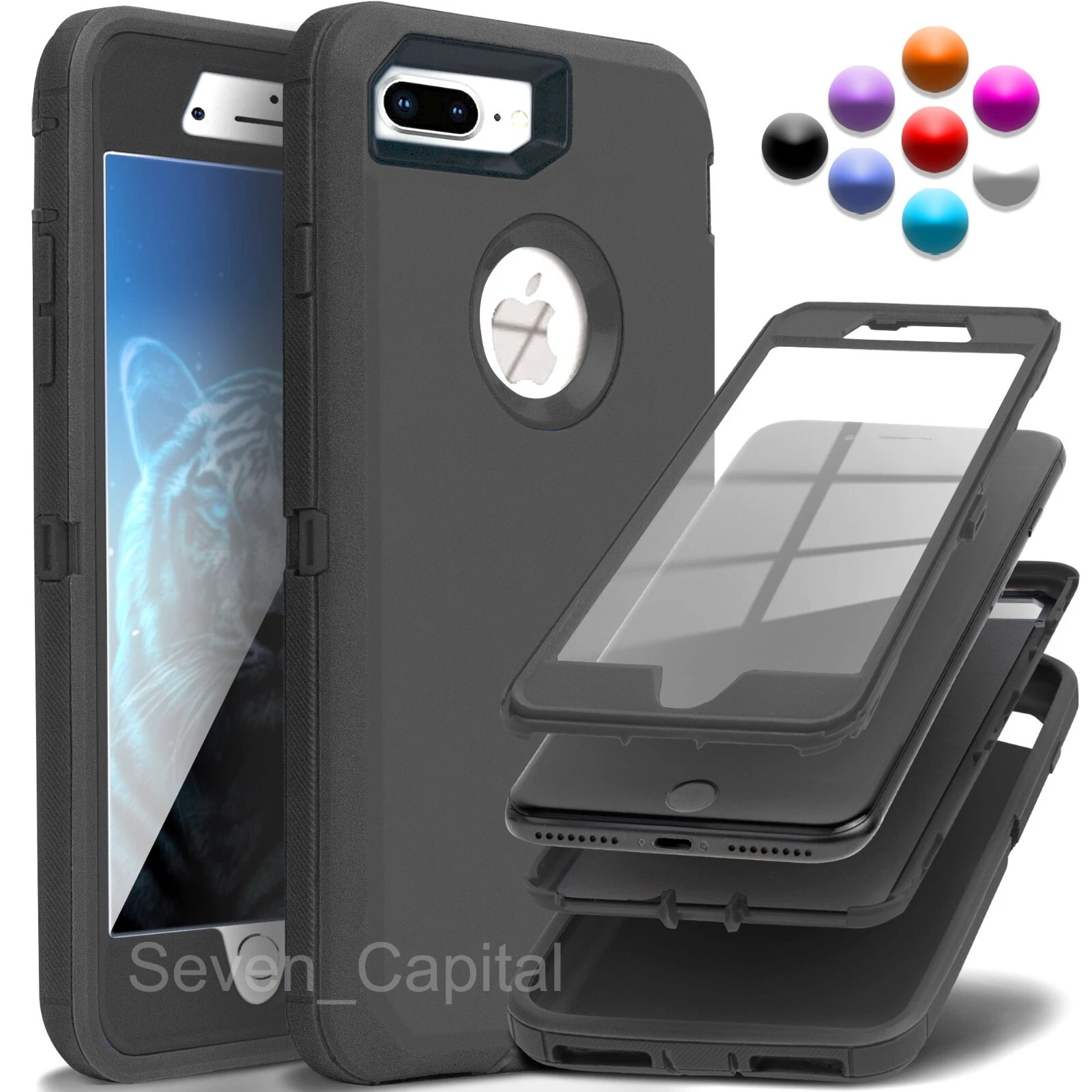For IPhone 6 7 8 Plus SE 2 3 Protective Shockproof Cover Case + Screen Protector_voghion.com
