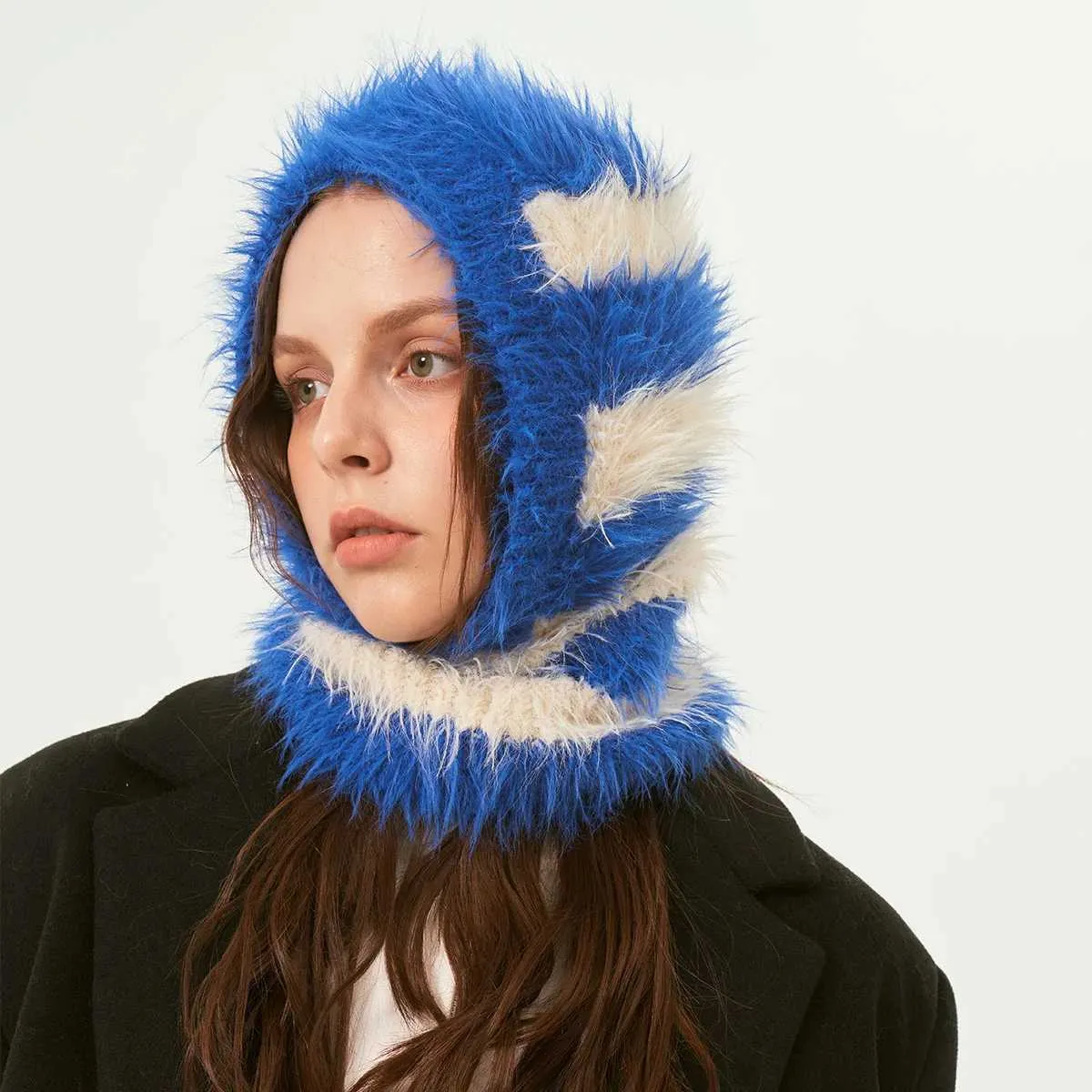 Sciarpe invernali unisex in pelliccia di visone da donna con collo e sciarpa per il viso, cappello, bavaglino, passamontagna, teschi, uomo con cappuccio H241010_voghion.com