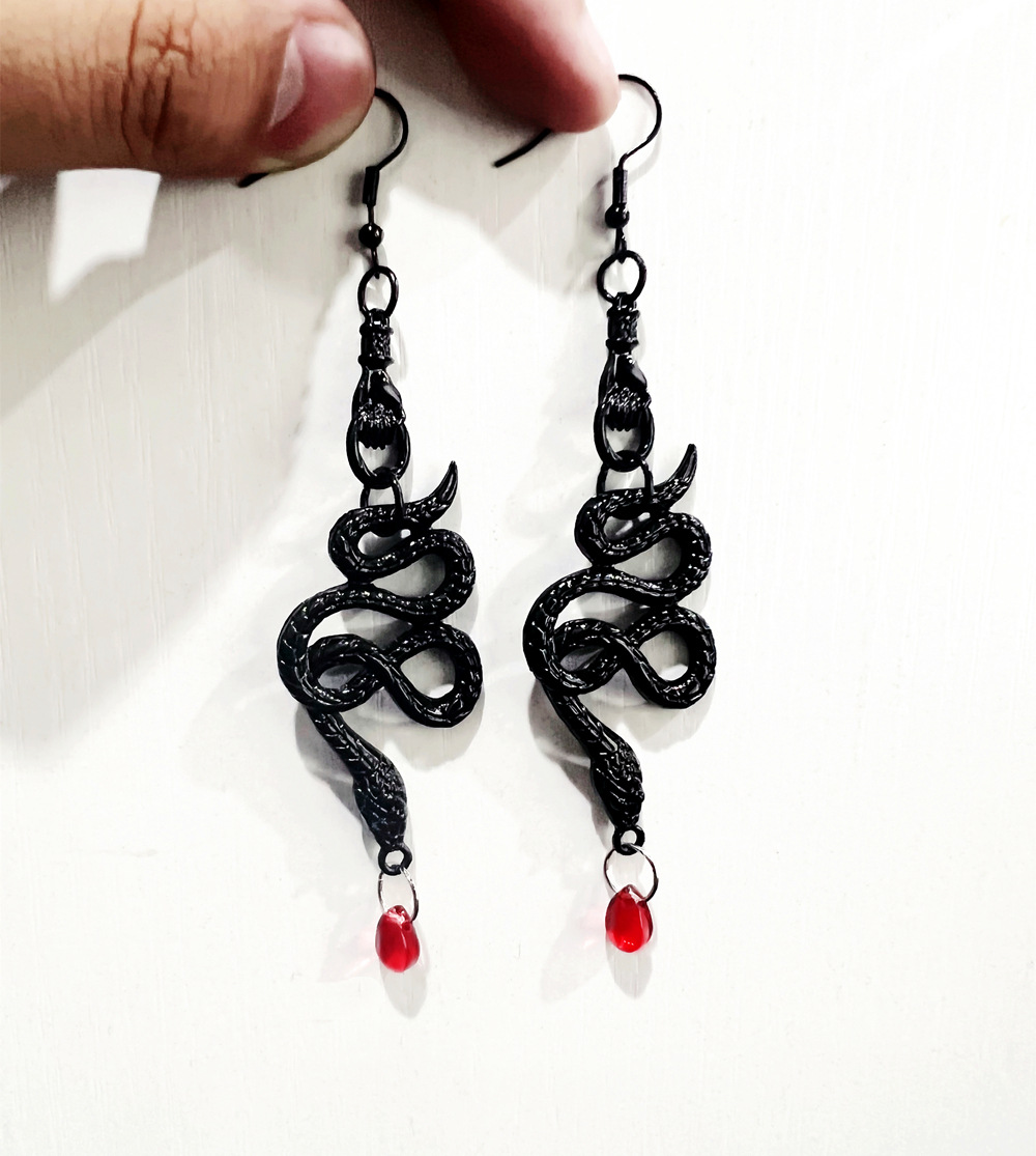 Orecchini Gioielli vintage Orecchini a forma di mano di serpente Orecchini di tendenza a goccia_voghion.com