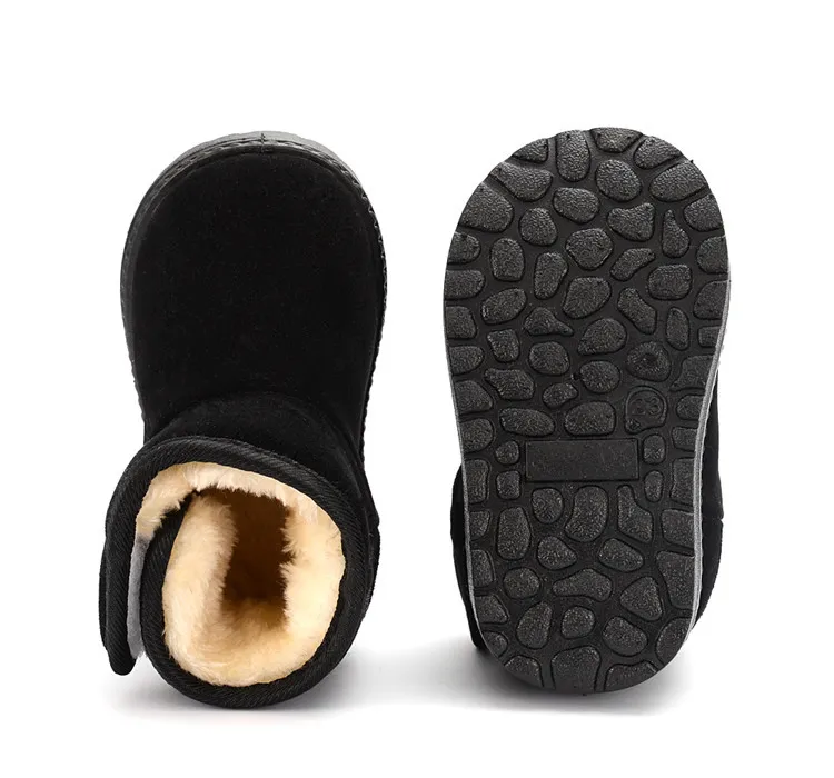 Cizme de iarnă antiderapante pentru copii, model cald, cu zăpadă, pentru copii, Littlesprouts, schi, culoare solidă, talpă moale și groasă_voghion.com
