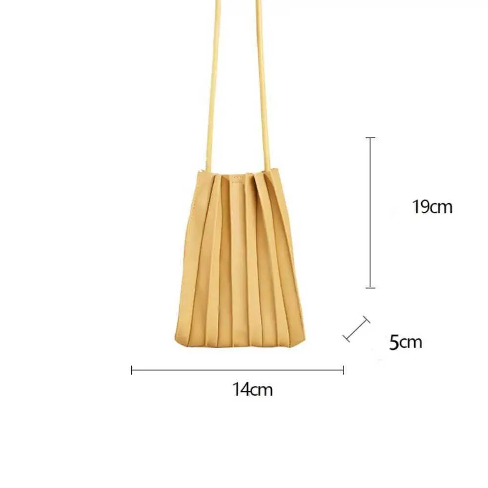 High Quality PU Mobile Phone Mini Pleated Single Shoulder Bag Durable Soft Crossbody Ba241214_voghion.com