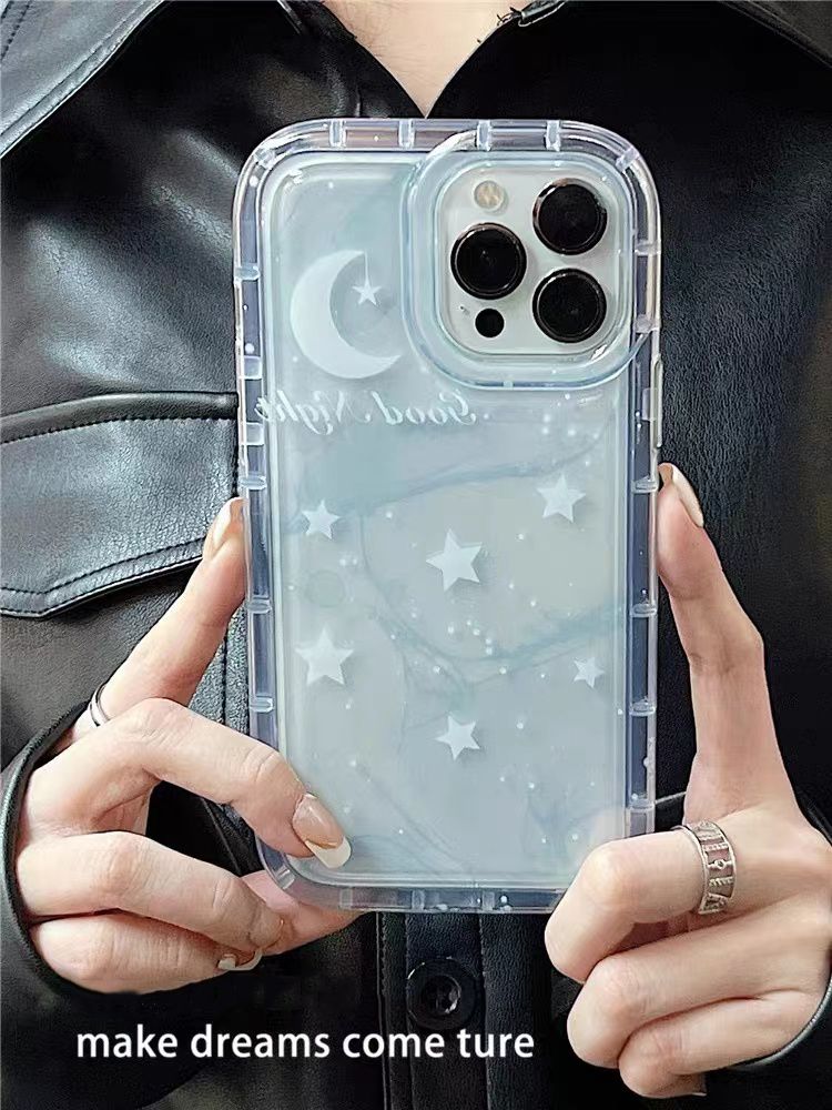 Samsung S24 S23 S22 S21 S20 FE S10 NOTE 10 20 ULTRA PLUS aesthetic Starry Sky Stars Moon Airbag protection Soft Case_voghion.com