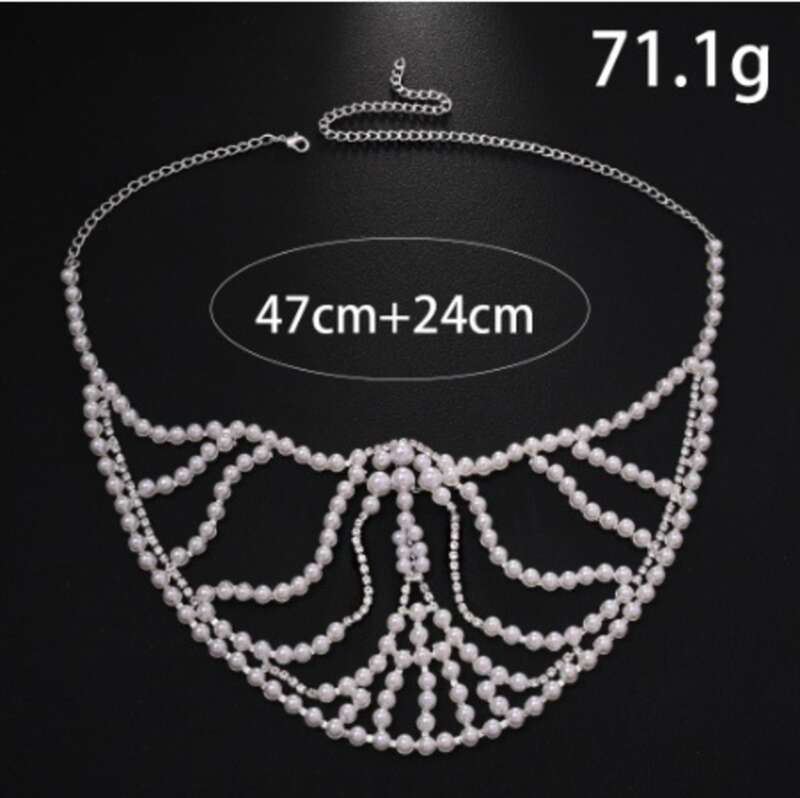 Neues Produkt Make-up Abend Perle Mode Übertreibung Musik Festival Party Diamant Maske_voghion.com