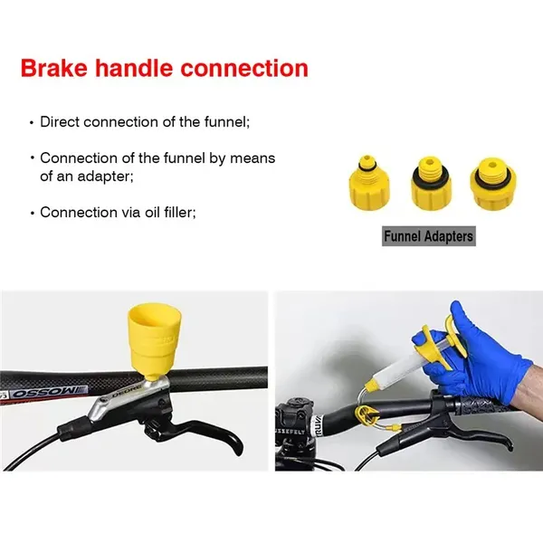 Kit per spurgo freni | Applicazione universale | Strumento professionale per la manutenzione della bicicletta | Include 1 adattatore e 1 siringa_voghion.com