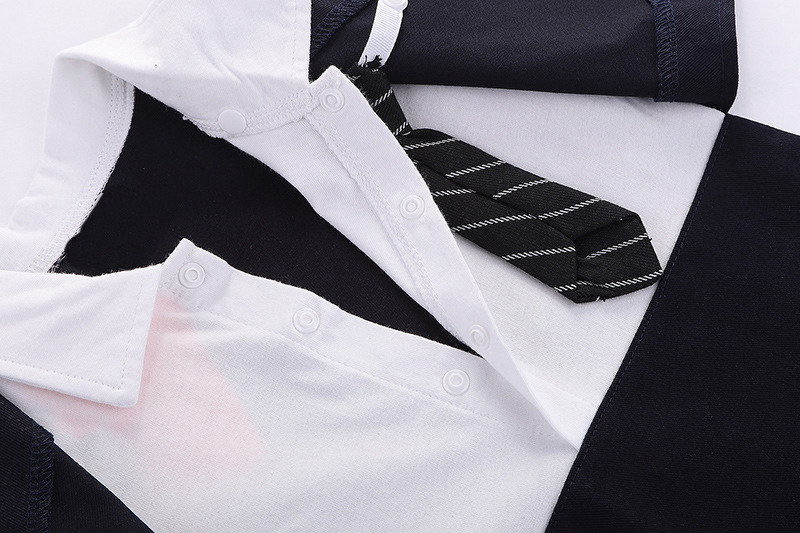 Mutter & Kinder Sommer baby kleid gentleman kleid junge kurzarm weste overall/klettern anzug + hut_voghion.com