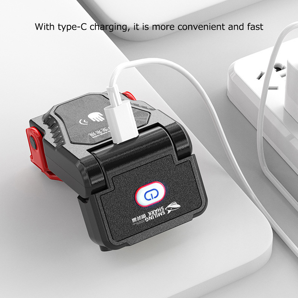 10/8/5/2pcs LED Sensor Headlamp Hat Clip Cap Light Fishing Headlight USB Rechargeable Lights Adjustable Angle Camping Headlamp_voghion.com