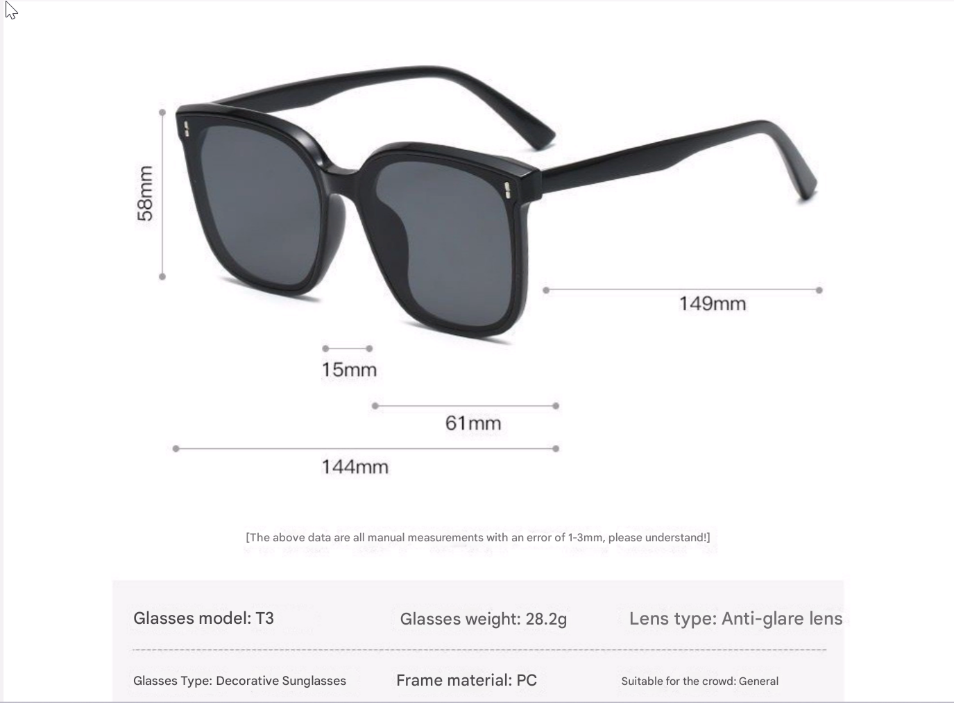 Trendy koreanische quadratische Sonnenbrille Unisex UV400 blockierende Modebrille_voghion.com