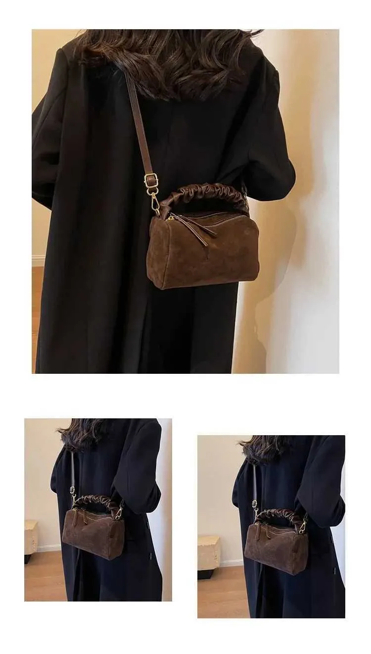 Sacs à bandoulière légers en PU pour femmes avec fermeture éclair tendance 2024 Design à plis tendance Bolsas Para MujeresC241103_voghion.com