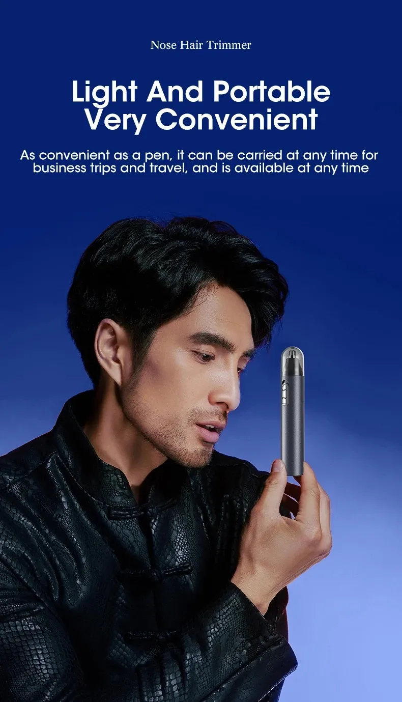Metal Nose Trimmer - Battery Operated_voghion.com