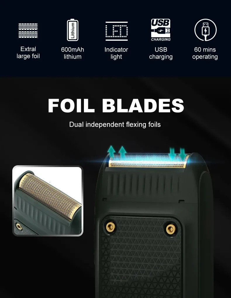 VGR Razor Electric Professional Rechargeable Razors Portable Beard Trimmer Mini Hair Shaver For Men V-353 240627_voghion.com
