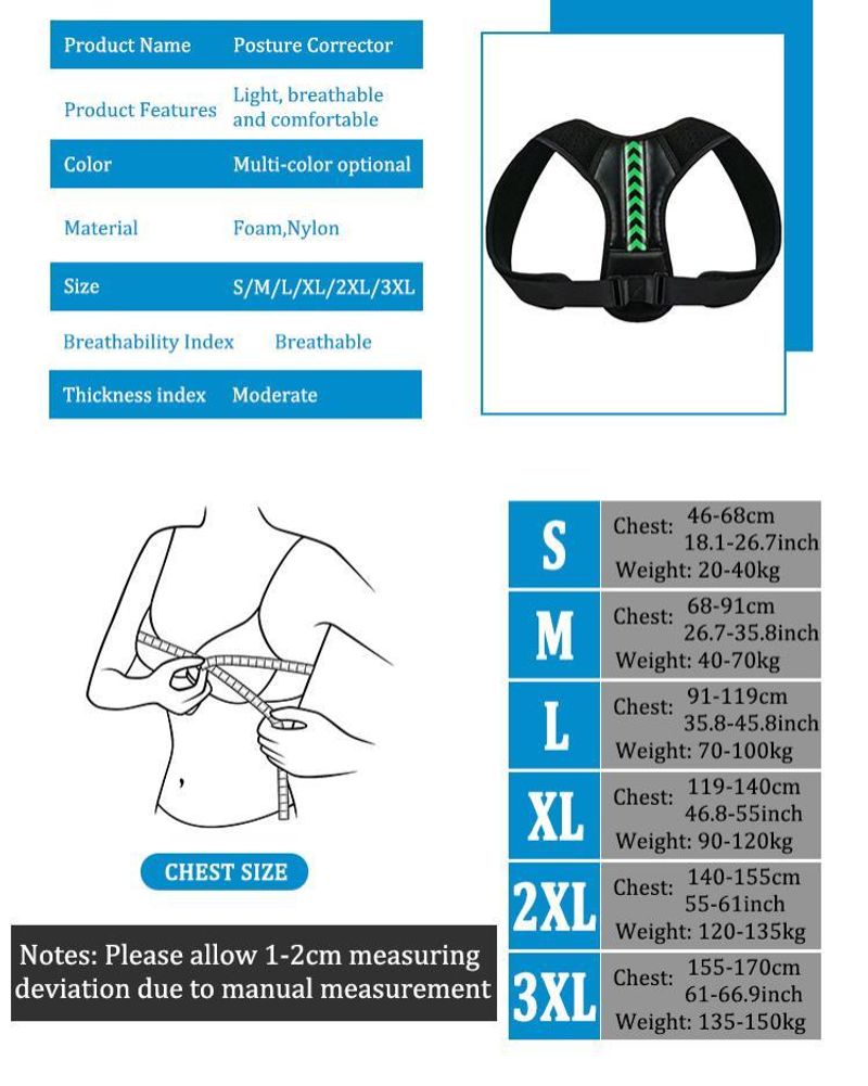 Cintura di supporto posturale per uomo e donna, correttore seduto, per casa, ufficio, spalla, collo_voghion.com