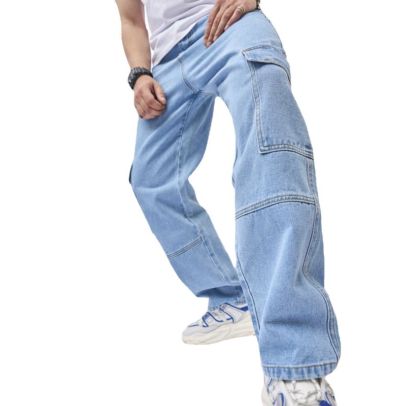 Americká, trendová, lockere Hose für Herren, High-Street-Hose s weitem Bein_voghion.com