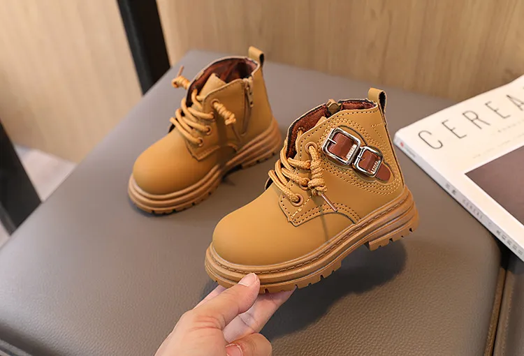 Toddler Kids Autumn Winter New Child Shoes Littlesprouts Girls Baby Brown Boys Casual Soft Soled Short Boots Sizes 21 -_voghion.com