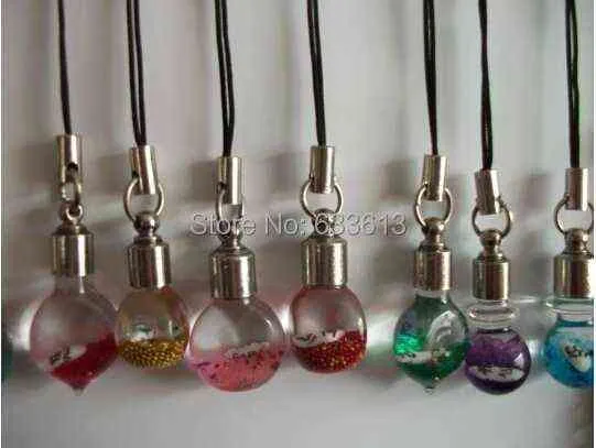 Lot de 50 tubes à vis 35 x 6 mm, pendentif en verre, cristal, médaillon de parfum, flacon de riz, bouchon à vis, breloque, bouteille de remplissage, G0927_voghion.com