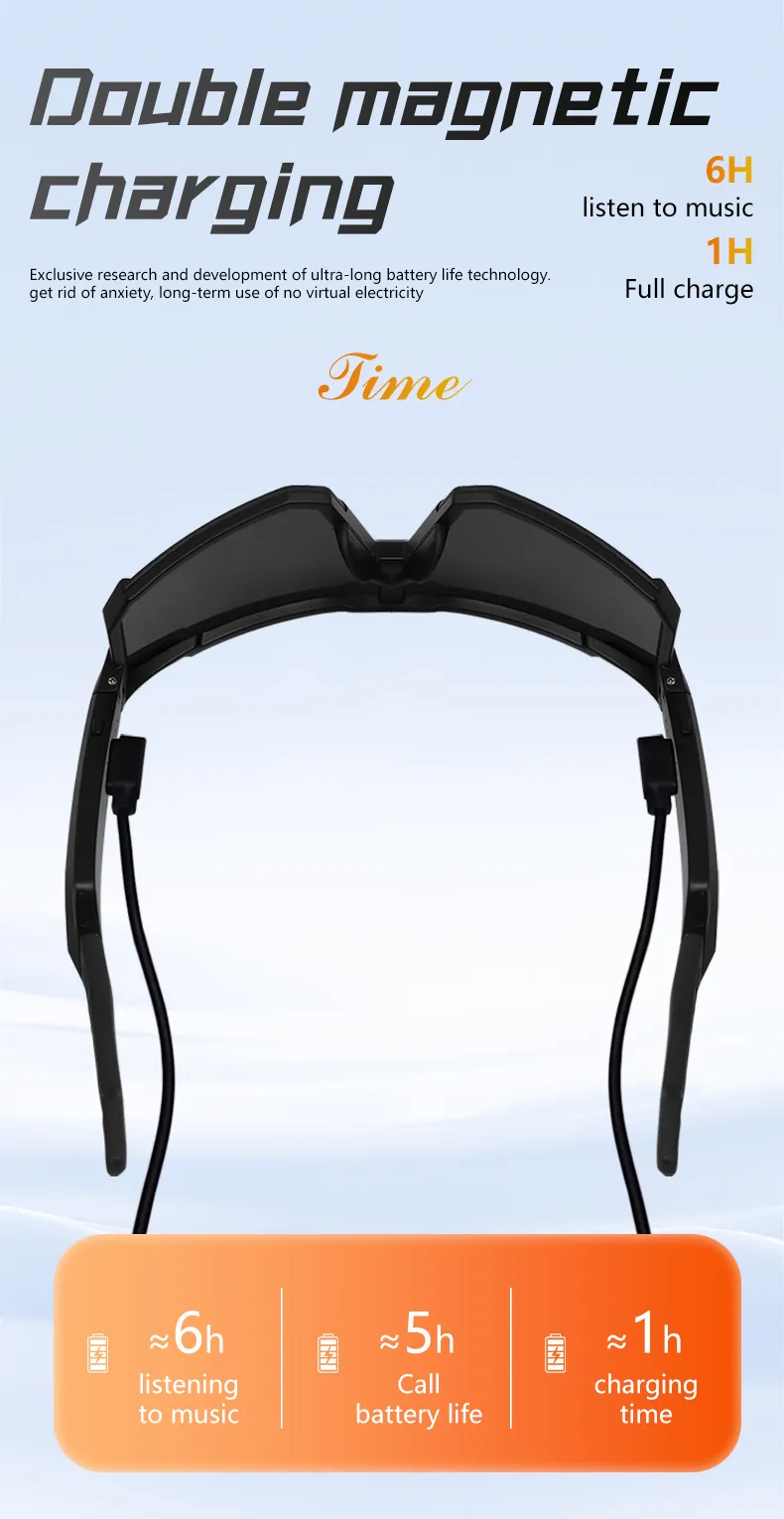 Gafas de sol inteligentes con Bluetooth, diseño de viento y arena (2025), para ciclismo al aire libre, para hombres y niñas, con colores deslumbrantes._voghion.com