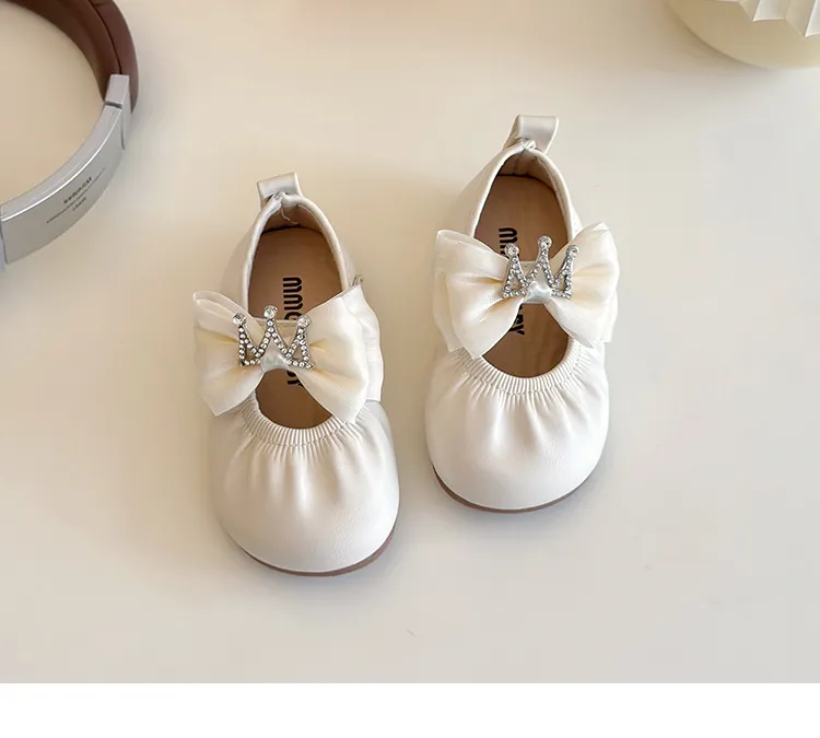Girls Flats 2025 Fashion Infant Bow Little Kids Soft Sole Pleated Casual Shoes Cutefeet for Toddler Party Wedding Sizes_desvips.com
