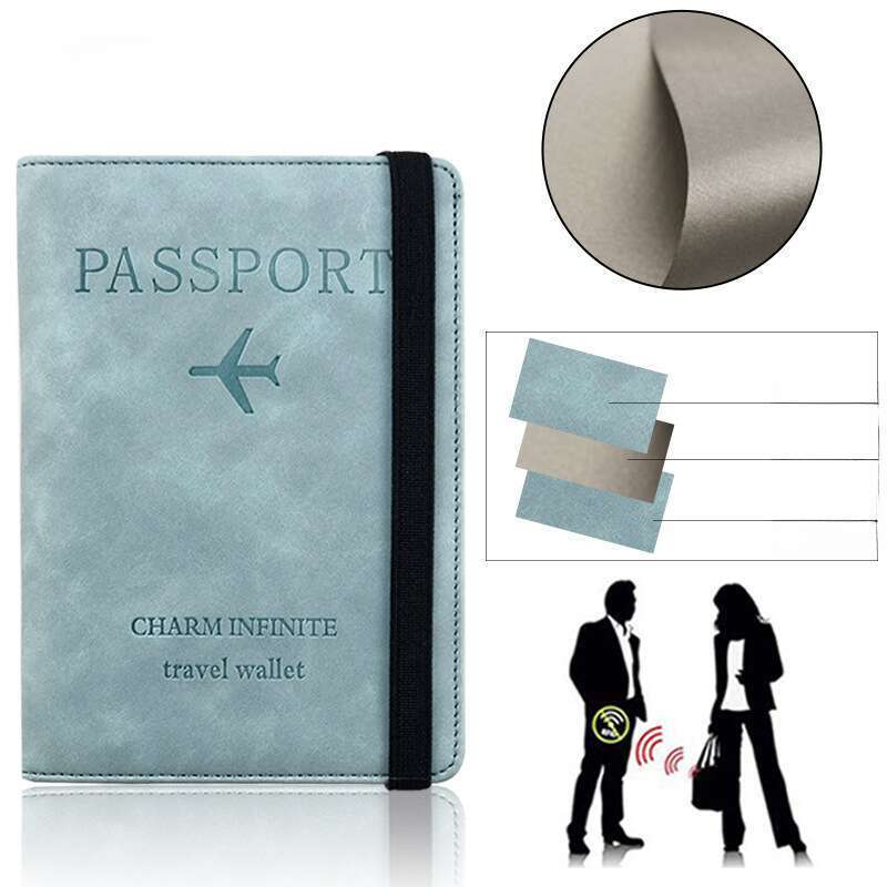 Farbwechselndes PU-Leder, handlich, mehrfarbig, mit Ärmel, Gepäckanhänger-Set, multifunktionale Reisepasstasche_voghion.com