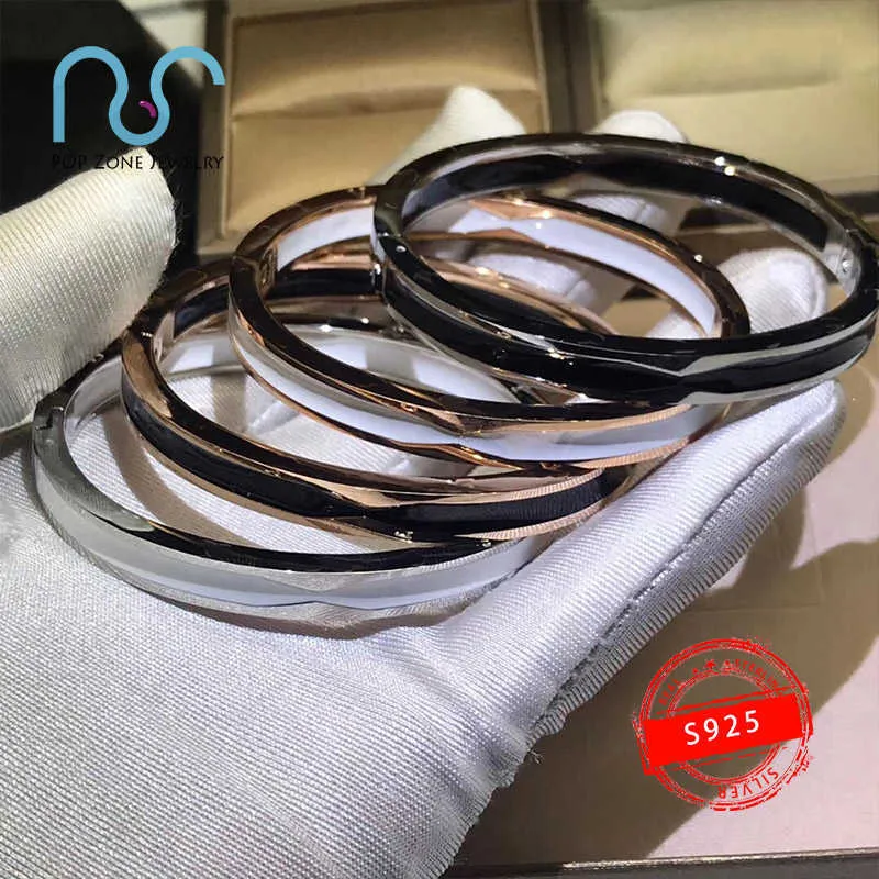 S Sterling Sier Zero Armband Merk Zwart Wit Keramiek Naakt Bangle Originele Sieraden Ornamenten Met L23124_voghion.com