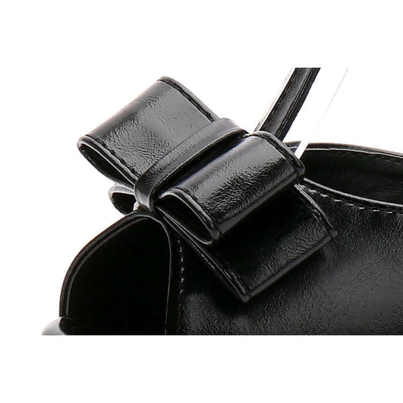 Ultrahohe, schmale Absätze, Fischmaul, hohle Sandalen, wasserdichte Plattform, Rückengurt, Fliege aus Leder, Damenschuhe_voghion.com