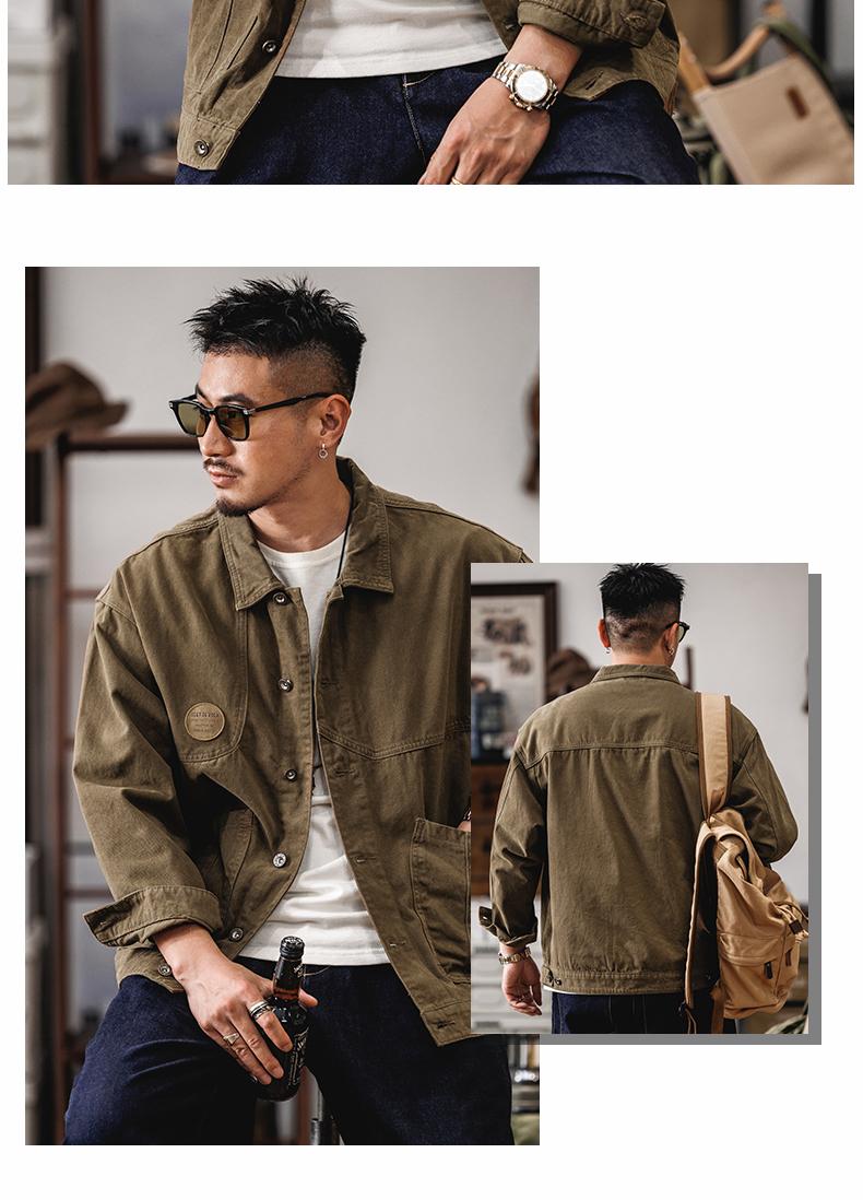 Sportswear Men's Spring Heavy Retro Hunting Jacket Three-piece Set Of Leisure Tooling Set_voghion.com