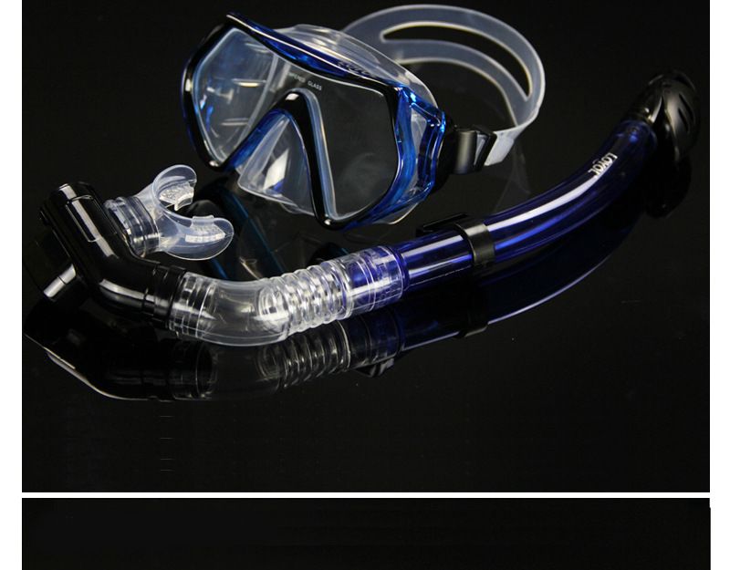 Antibeschlag-Taucherbrille für Erwachsene, komplettes Set mit trockenem Atemschlauch, handelsübliche Schnorchelausrüstung von Sanbo_voghion.com