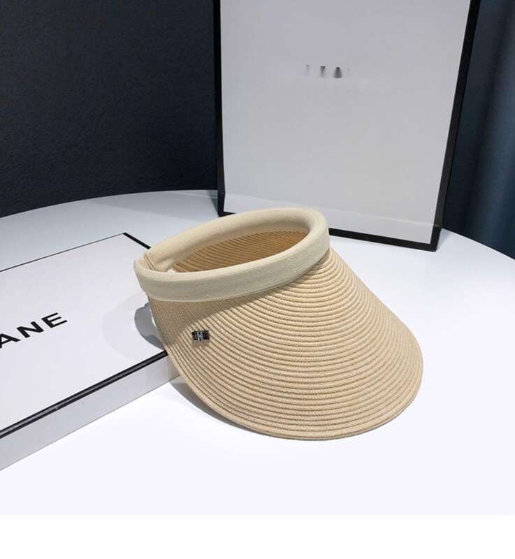 Women's Straw Visor Sun Hat For Beach Uv Protection Summer_voghion.com