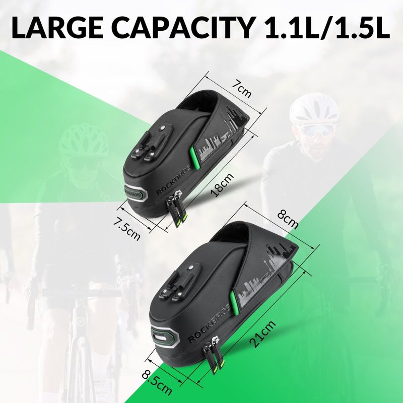 ROCKBROS Waterproof Saddle Bicycle Bag For MTB (Mountain Bike), Seat Bag, Medium (M), Shipped By DHL_voghion.com