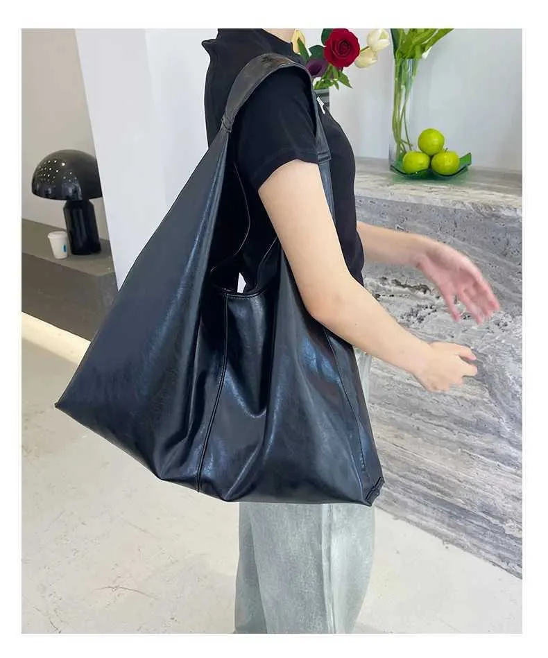 Moud Sier Fraen Schëller Grouss Mark Design Damen Hobos Handtaschen PU Lieder Grouss Totes Pendelen weiblech Achselhöhlebeutel_voghion.com