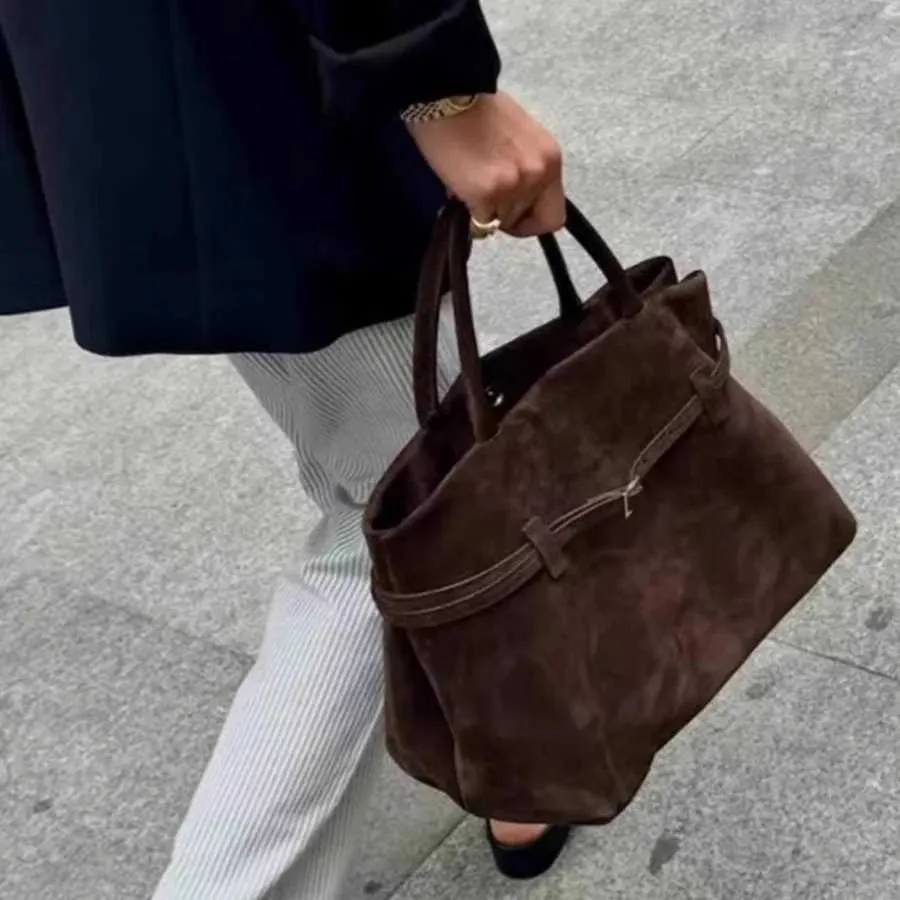 Velour Chamois Retro Tote Taske Til Kvinder Desinger Scrub Håndtaske Kvinde Stor Kapacitet Moderigtige DametaskerC241018_voghion.com